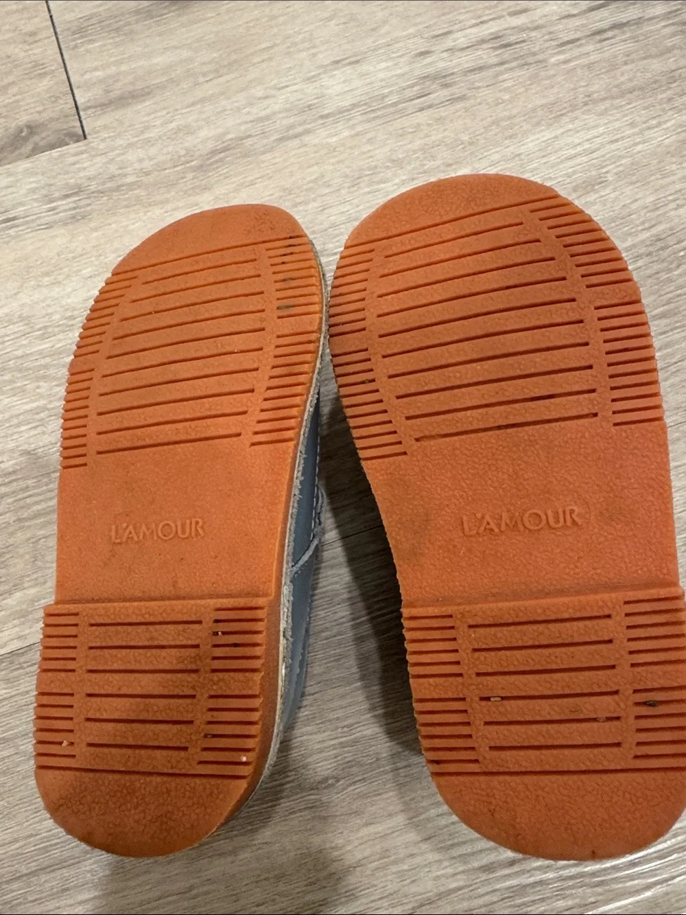 L'Amour Kids T‑Bar Shoes in Slate Blue